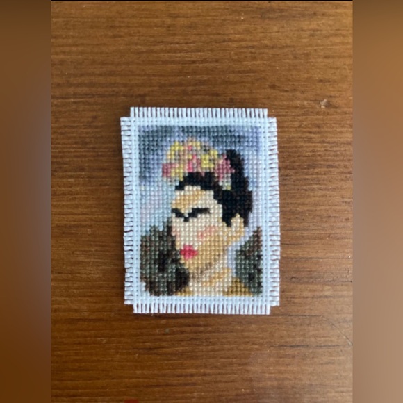 Frida Kahlo’s “Self Portrait” in Mini Cross Stitch Art - Picture 2 of 4